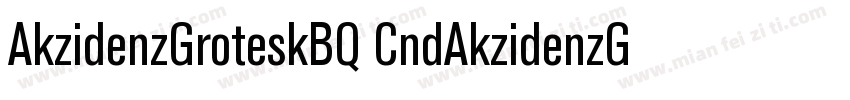 AkzidenzGroteskBQ CndAkzidenzGrotes字体转换